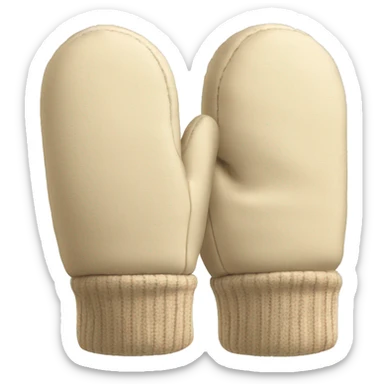 Beige mittens sticker
