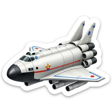 realistic Russian Buran spacecraft sticker