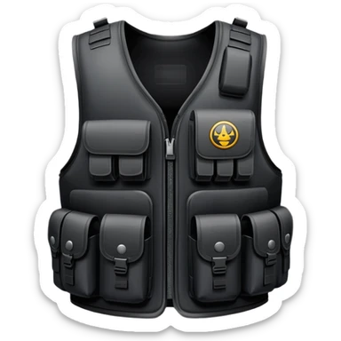 black bulletproof vest sticker