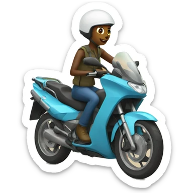an ambucycle rider in Rwanda sticker