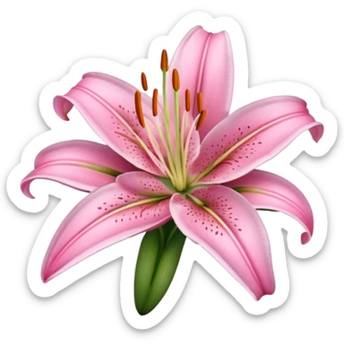 pink lily emoji sticker