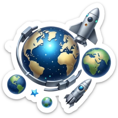 Space debris sticker