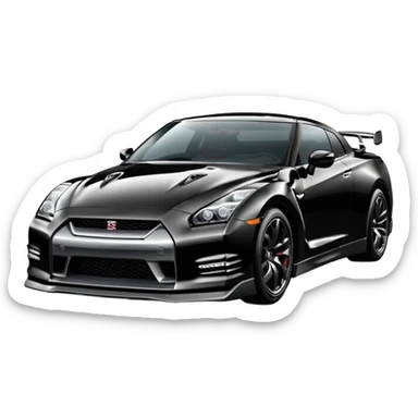 Nissan GTR black  sticker