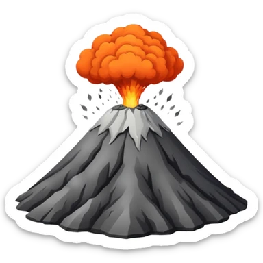 Volcano before eruption sticker