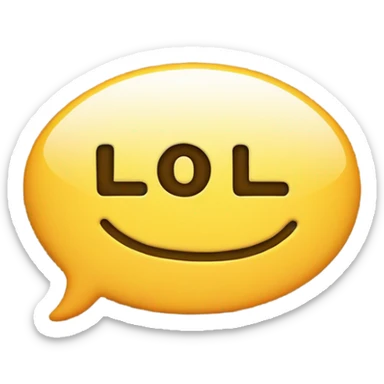 Word bubble saying “lol” sticker