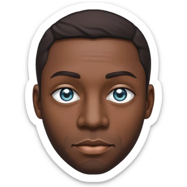 6 ft black man with diamond eyes  sticker