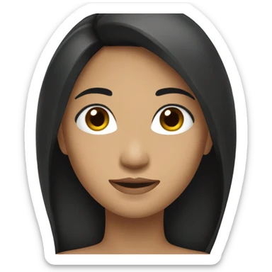 Long black hair filipina sticker
