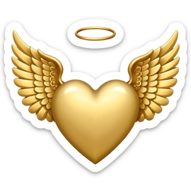 heart with angel wings sticker