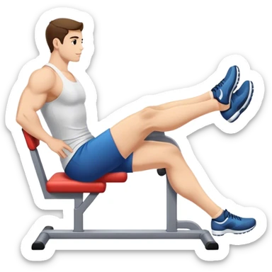 side-view seated calf-raise lower leg exercise sticker