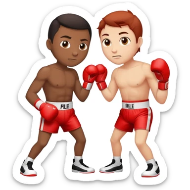 Um garoto fazendo boxe sticker