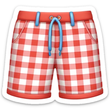 gingham shorts sticker