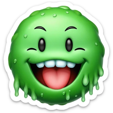 vomit frozen smiley face sticker