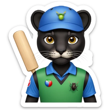  Panther in cricket match  sticker