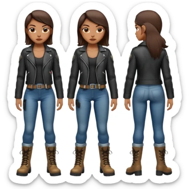 macho girl, different ones, full body sticker