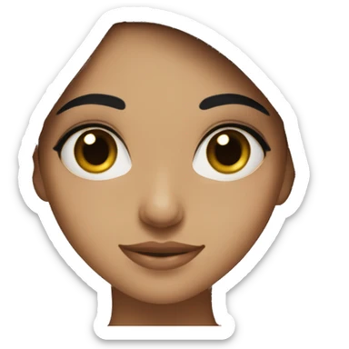Middle Eastern girl with hazel eyes and black hair sticker