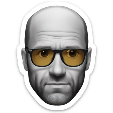 jason statham in optical glasses sticker