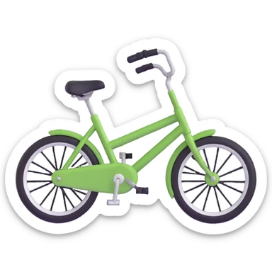 kid's bicycle, playful and colorful sticker