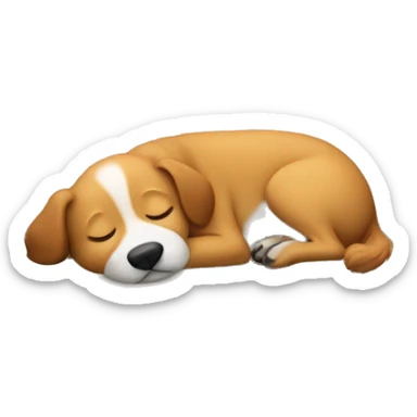 Dog sleeping in the sofa sticker