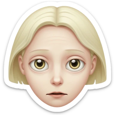 uncanny person creepy face sticker