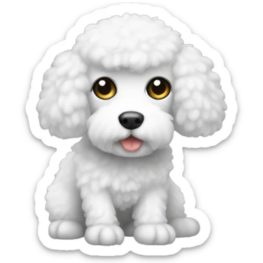 white pudel sticker