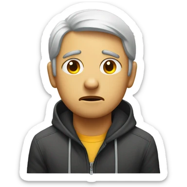 feeling sad, with tears, from low stock trade sticker