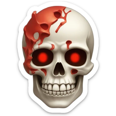 Skull with red eys sticker
