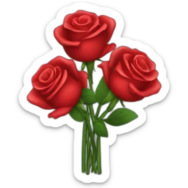 Bouquet of red roses sticker