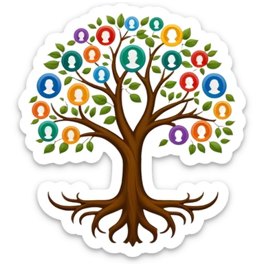 created a highly detailed but manly looking family genealogy logo using the name Odlin and multiple colors. sticker