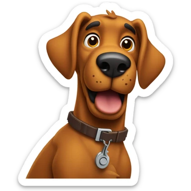 Scooby doo with a gun sticker