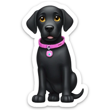 black labrador on roller blades sticker