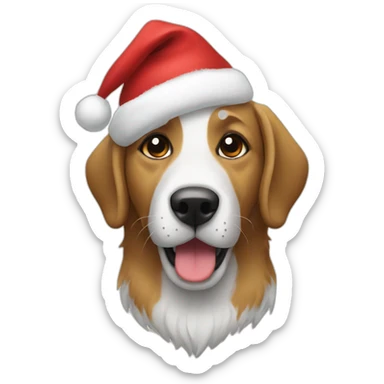 dog christmas sticker