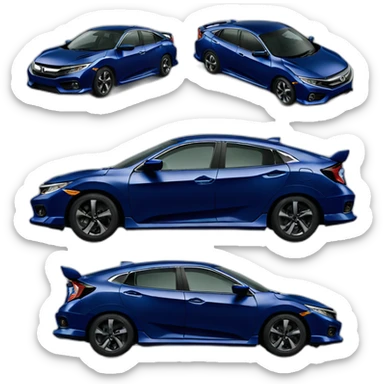 Honda civic 8th navy blue sticker