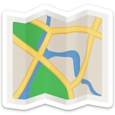 White paper 3d Google maps sticker