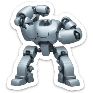 a robotic biceps sticker