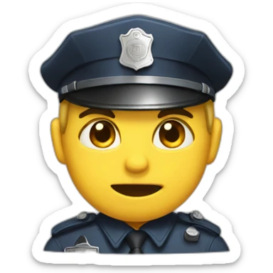 bawling policeman sticker