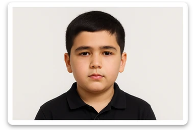 SHu odamning 10 11 yoshligini tasvirlab ber orqa fonda hech narsa bo'lmasin sticker