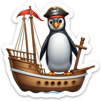 I would like to see a Penguin as a pirate fighting giraffes on the water sticker