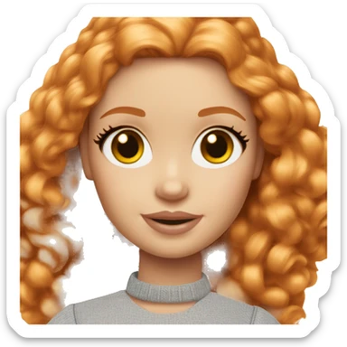 Beautiful Barbie ginger fair skin sticker