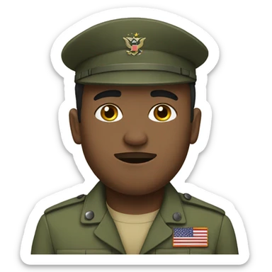 military person seeping sticker