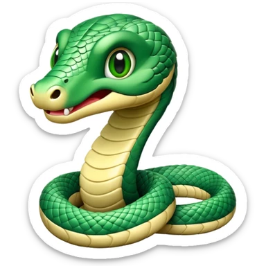 cute cartoon cobra sticker