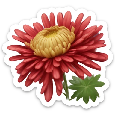 red chrysanthemum sticker