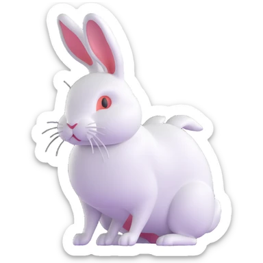 white rabbit sticker