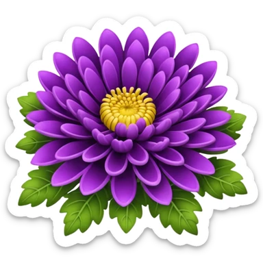A purple chrysanthemum  sticker