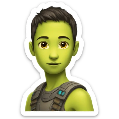 na'vi human teen hybrid boy sticker