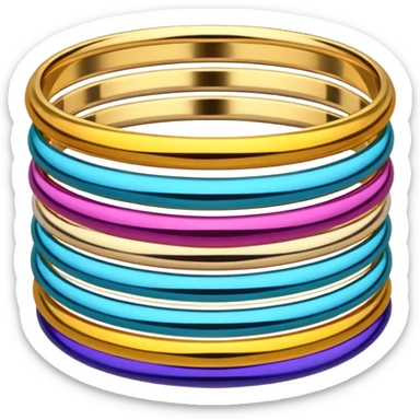 Indian bangles vertically sticker