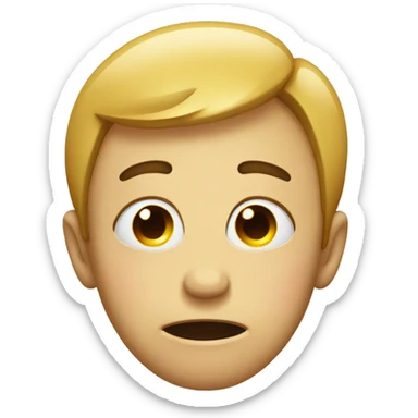 crying emoji with a smile but tired eyes sticker