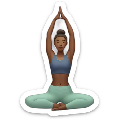 Yoga doing V for victory sticker
