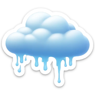Melting cloud sticker