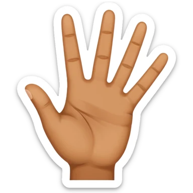 hand making a peace sign sticker