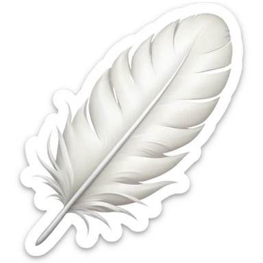 Pluma blanca sticker